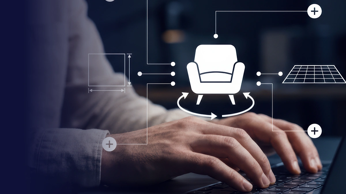 Catálogo de produtos de um fabricante apresentado em tela de desktop e celular